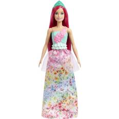 Barbie Dreamtopia Royal Doll with Dark Pink Hair Wearing Removable Skirt Shoes & Headband HGR15