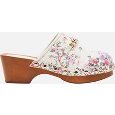 White Clogs Camilla Arabella Leopard Chain Clog Plumes and Parterres