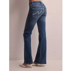 Nelly Bootcut jeans Mørk blå Low Waist Bootcut Stitch Jeans Jeans