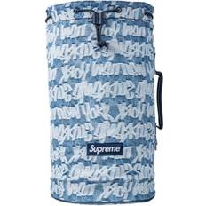 Supreme Fat Tip Jacquard Denim Backpack Blue