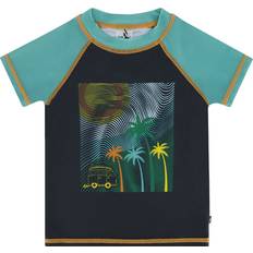 Black UV Clothes Deux par Deux Short Sleeves Rashguard Little Boys Trellis 2T 3T