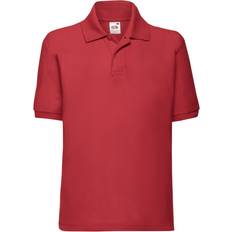 Cheap Polo Shirts Fruit of the Loom Red, 14-15 Children's 65/35 Pique Polo 14-15yrs