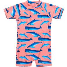 Orange Swimsuits Children's Clothing Snapper Rock Whale Tail SS Sunsuit Orange, 12-24M Maisonette