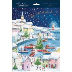 Woodmansterne Traditional christmas fishing village advent calendar 405mm x 258mm â 24 doors