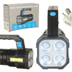 Pricenet Laddningsbar Taktisk LED Ficklampa 15 cm