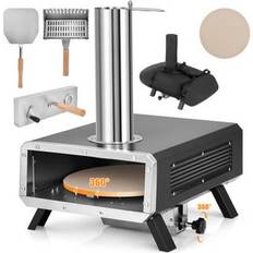 Outdoor Pizza Ovens Costway Outdoor Pizza Oven Portable Wood Pellet Pizza Stove