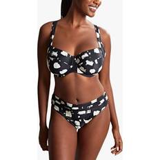 Beige Bikini Bottoms Panache Midi Brief Bikini Bottoms, Black Sand