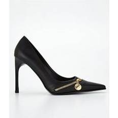 Versace Jeans Couture Heels & Pumps Versace Jeans Couture Pointy Toe Zip Pump Heel Black IT/EU =