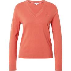 Tommy Hilfiger V-Neck Jersey Jumper - Terra Red