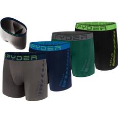 Spyder Mens Boxer Briefs Pack Poly Performance Boxer Briefs Underwear/Comfort Pouch Boxer Briefs Green/Grey/Navy/Black, Medium