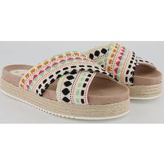 Toms Slides Toms Paloma Slides Natural Multi Woven