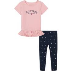 Tommy Hilfiger Other Sets Children's Clothing Tommy Hilfiger Girls 4-6x Jersey Graphic Top and Printed Leggings Set, Multicolor