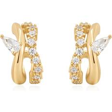 Smycken Ania Haie SPARKLE DOUBLE STUD EARRINGS E056-04G 14 mm