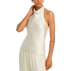 Viscosa Blusas Anine Bing Eliana Silk Cowl Neck Halter Top - Ivory