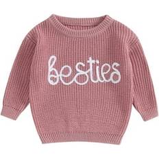 Knitted Sweaters Bagilaanoe Sold by: Clothing Shopping, NewbornBaby Girl Boy Knitted Sweater Long Sleeve Letter Embroidery Pullover 3M 6M 9M 12M 18M 24M Infant Warm Jumpers Tops Fall Loose Knitwear