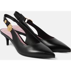 Balmain Skor Balmain Medusa '95 leather slingback pumps black