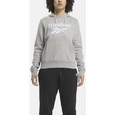 Reebok Women Sweaters Reebok Women's Fleece Big Logo Hoodie Grey Heather