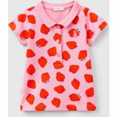 Pink Polo Shirts Children's Clothing United Colors of Benetton Shirt With Strawberry Pattern, 12-18, Pink, Kids