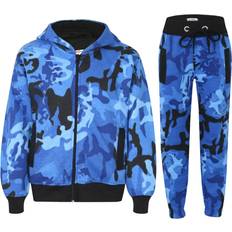 Girls Tracksuits A2Z Kids 11-12 Years, Blue Kids Girls Boys Camo Blue Jogging Suit Tracksuit 11-12yrs