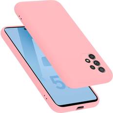 Cadorabo LIQUID PINK Case for Samsung Galaxy A52 4G 5G A52s Cover Protection TPU Silicone Gel Pink