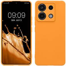 Kwmobile Hülle kompatibel mit xiaomi redmi note 13 pro 5g poco x6 5g handyhülle silikon Orange 7,50 cm