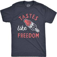 Clothing Crazy Dog T-Shirts Mens Tastes Like Freedom T Funny Cool Fourth of July Party Popsicle Tee for Guys Mens Funny T Patriotic T for Men Funny Food T Navy