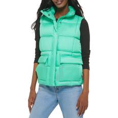 Levi's Women Vests Levi's Women's Sporty Box Quilted Puffer Vest, Green