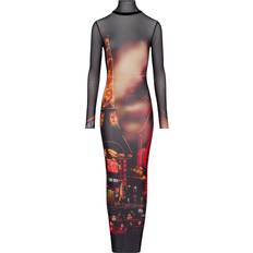 Mesh - Multifärgade Klänningar Jean Paul Gaultier Pigalle Printed Mesh Long Dress - Multicolor