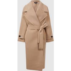 Reiss Coats Reiss Helena Wool & Cashmere-Blend Coat - Brown