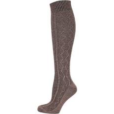 Girls Socks Horze Kids Clara Winter Socks Chocolate Chip Brown Kids 11.5-5