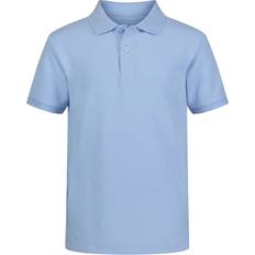 Boys' 4-7 Double Pique Short Sleeve Polo Shirt Light Blue, Women's Uniform Bottoms at Academy Sports