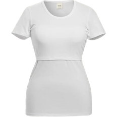 Short Sleeve Nursing Top White