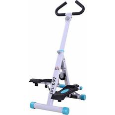 Steppers Homcom Foldable Adjustable Step Machine W/ Handlebar