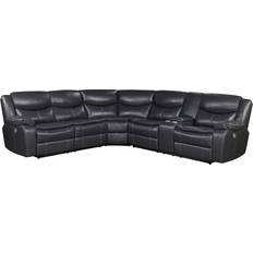 Leather Sofas Coaster Sycamore Gray Sofa 114.2" 3pcs 5 Seater