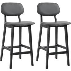 Homcom Breakfast Dark Grey Bar Stool 92cm 2pcs