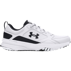 Leather - Men Gym & Training Shoes Under Armour UA Charged Edge Wide 4E M - White/Black