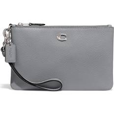 Dragonnes Portefeuilles Coach Small Wristlet - Silver/Grey Blue