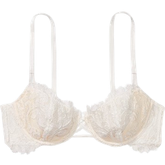 Victoria's Secret Women's Wicked Unlined Boho Floral Embroidery Balconette Bra - Coconut White