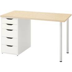 Alex skrivbord Ikea Alex Lively Pine Effect White Skrivbord 60x120cm