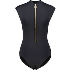 Collective Zip Front One Piece - Black