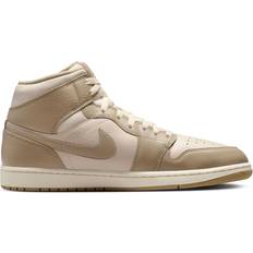 Brown - Men Sneakers Nike Air Jordan 1 Mid M - Legend Light Brown/Phantom/Legend Pink/Khaki