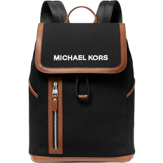 Michael Kors Back Pocket Backpacks Michael Kors Brooklyn Cotton Canvas Backpack - Black