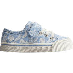 H&M Cotton Canvas Sneakers - Light Blue/Leaves