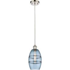 Innovations Lighting Vaz Brushed Satin Nickel/Princess Blue Pendant Lamp 6"