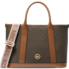 Michael Kors Braun Handtaschen Michael Kors Luisa Medium Signature Logo Satchel - Brown/Luggage