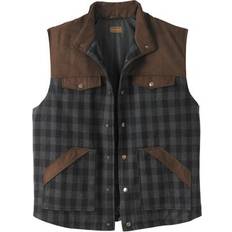 6XL Vests Boulder Creek Big & Tall by KingSize Plaid Multi-Pocket Vest Buffalo plaid XLT