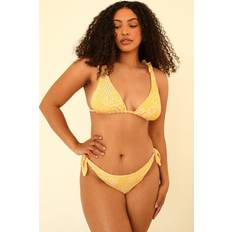 Yellow Swimwear Dippin' Daisy's Women's Lola Top Golden ditsy XLarge