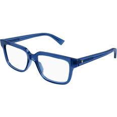Glasses & Reading Glasses Bottega Veneta BV1256O 008 Blue Size Free Lenses HSA/FSA Insurance Blue Light Block Available Transparent Blue 56