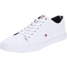 Tommy Hilfiger Essential Iconic Flag Embroidery Trainers TRIPLE WHITE