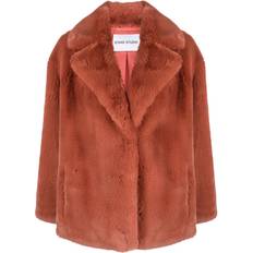 Faux Fur - Unisex Jackets Stand Studio Savannah Faux Fell Lush Teddy Jacke Red unisex